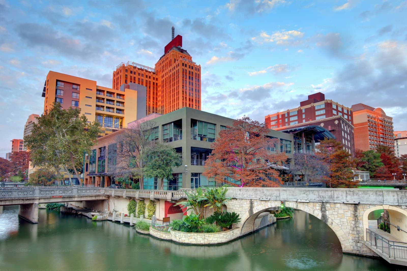San Antonio, Texas cityscape and street view