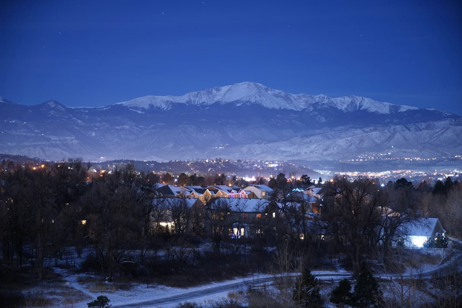 Colorado Springs, Colorado cityscape and street view
