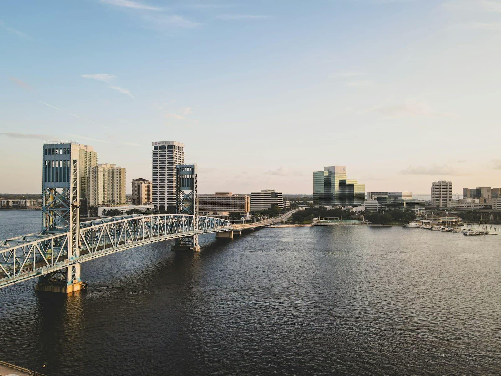 Jacksonville, Florida cityscape and street view