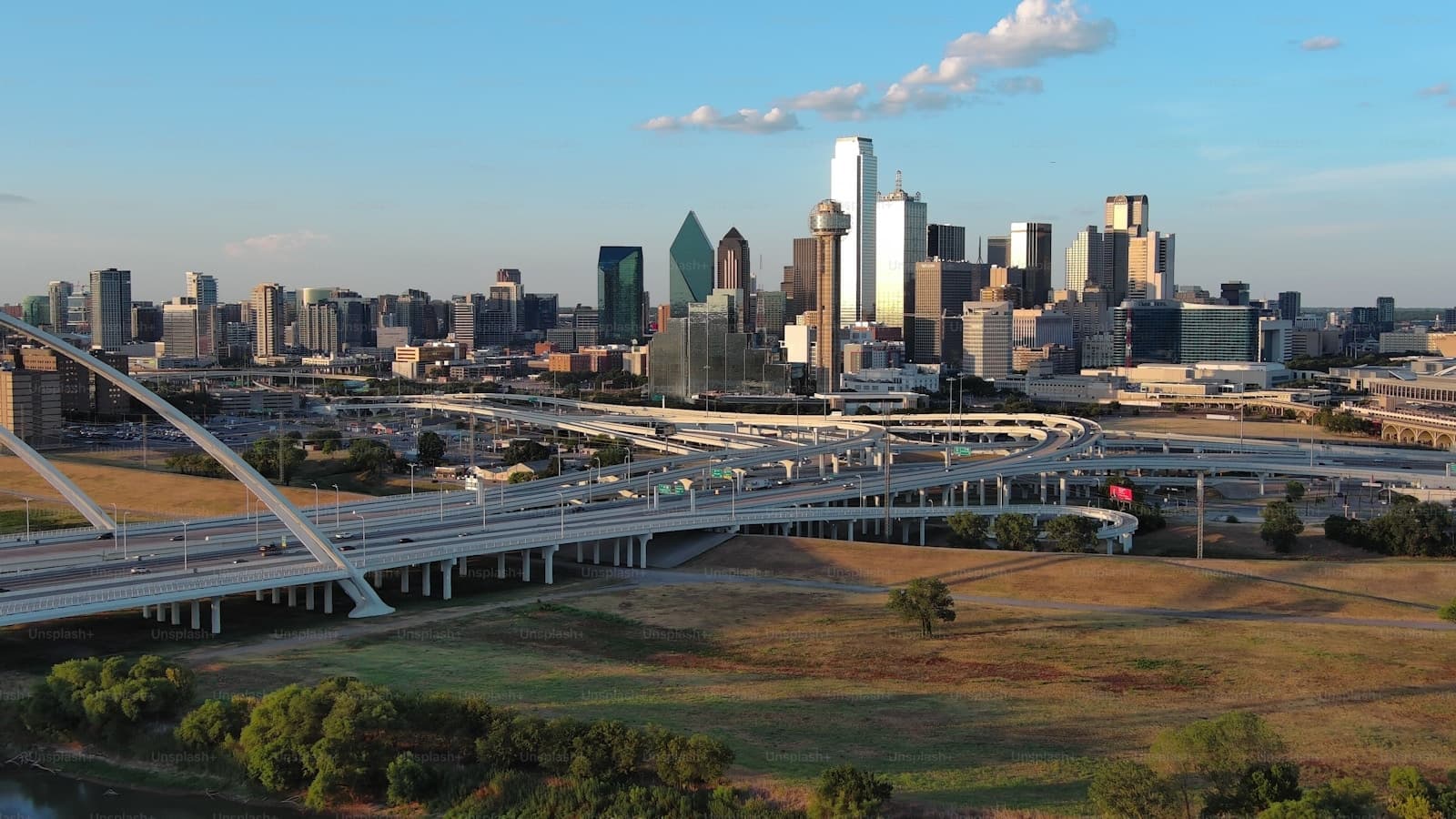 Dallas, Texas cityscape and street view