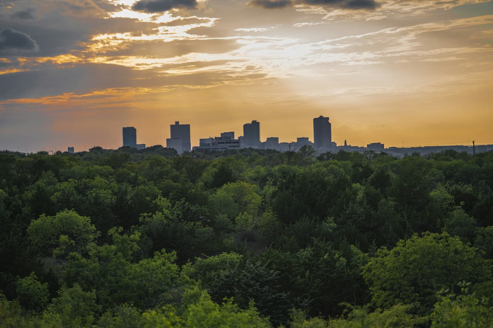 Fort Worth, Texas cityscape and street view