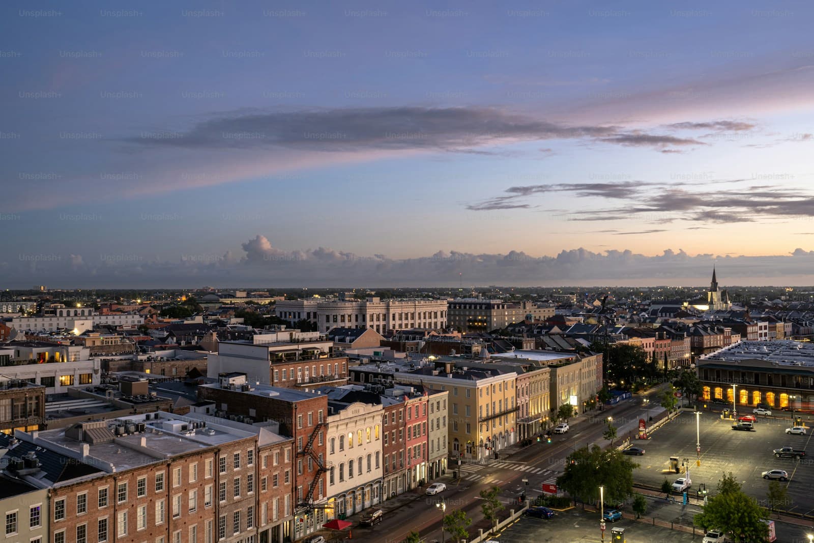 Stockton, California cityscape and street view