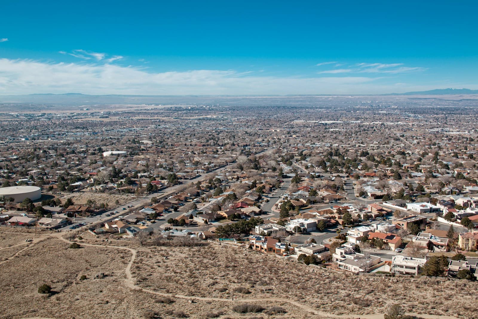 New Mexico cityscape and street view