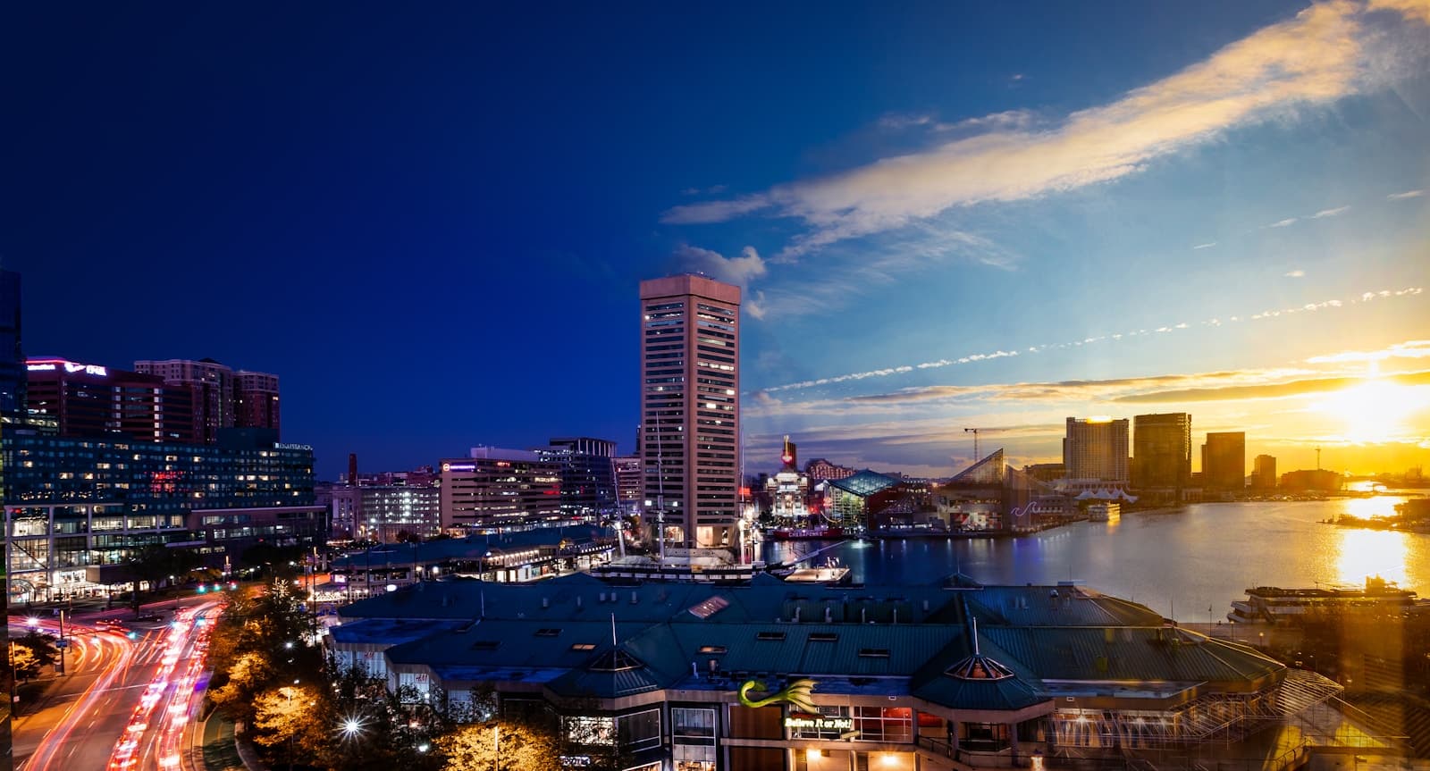 Baltimore, Maryland cityscape and street view