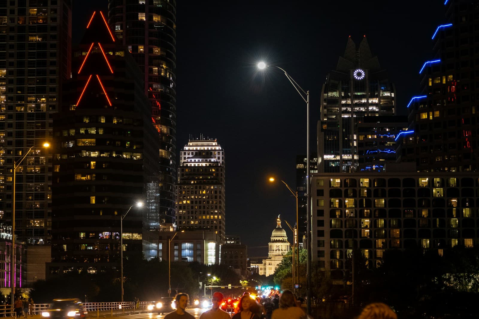 Austin, Texas cityscape and street view