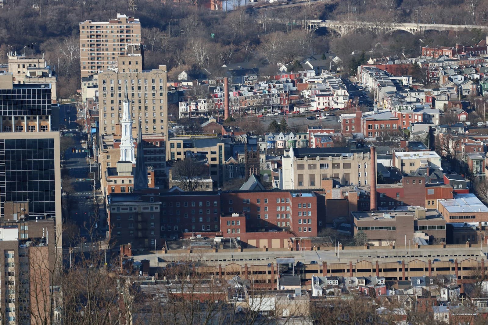 Reading, Pennsylvania cityscape and street view