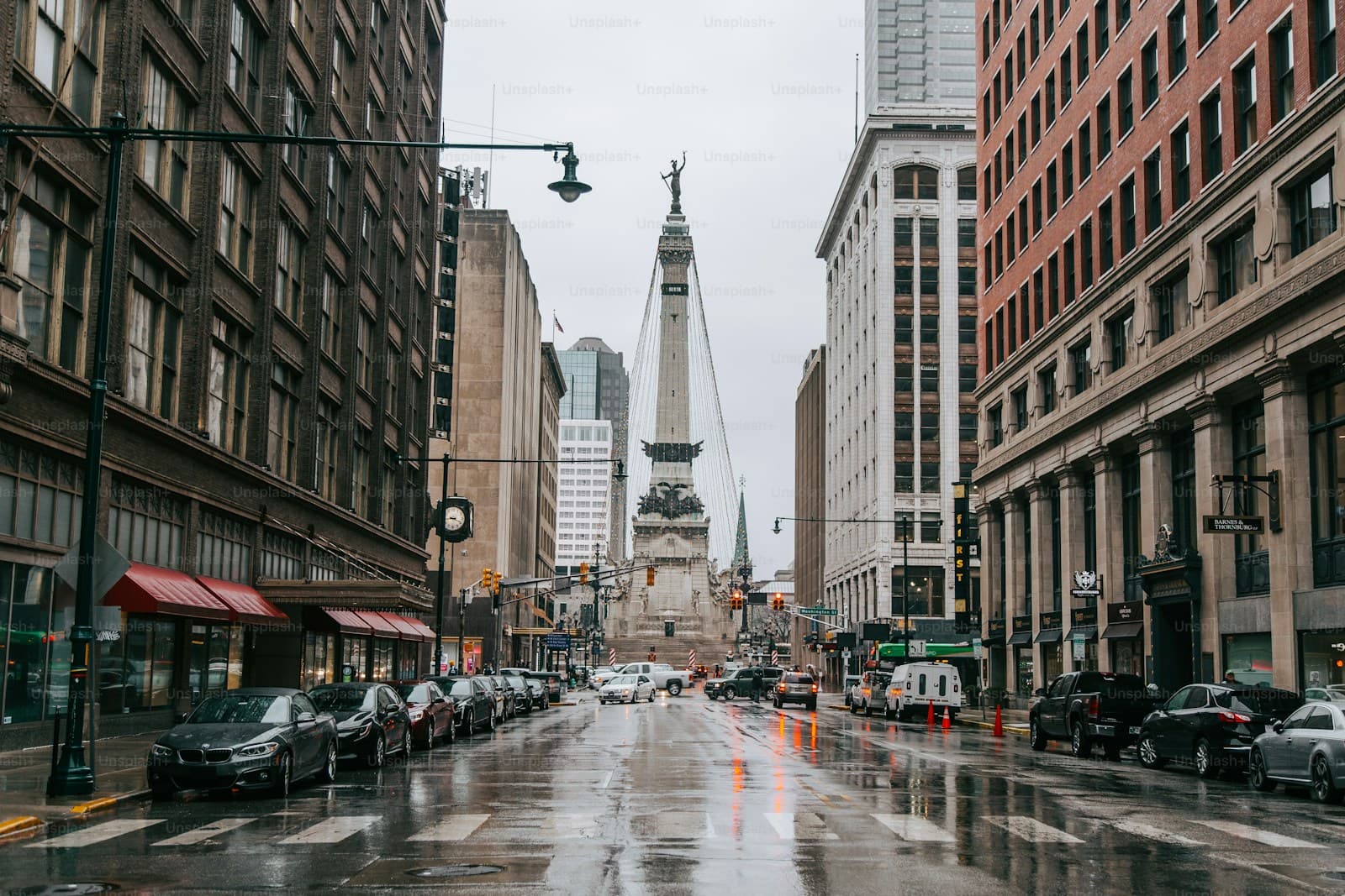 Indiana cityscape and street view